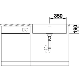 Évier en acier inoxydable Blanco ANDANO 700-IF