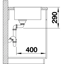 Évier en acier inoxydable Blanco ANDANO 700-IF