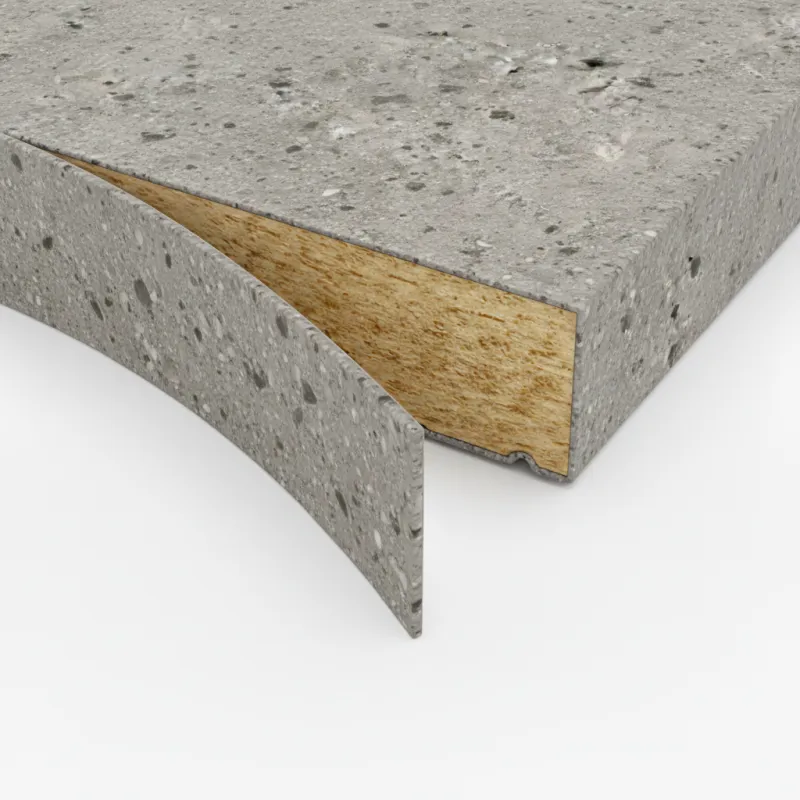 Chant ABS pour plan de travail EGGER Terrazzo Triestino Gris / F021