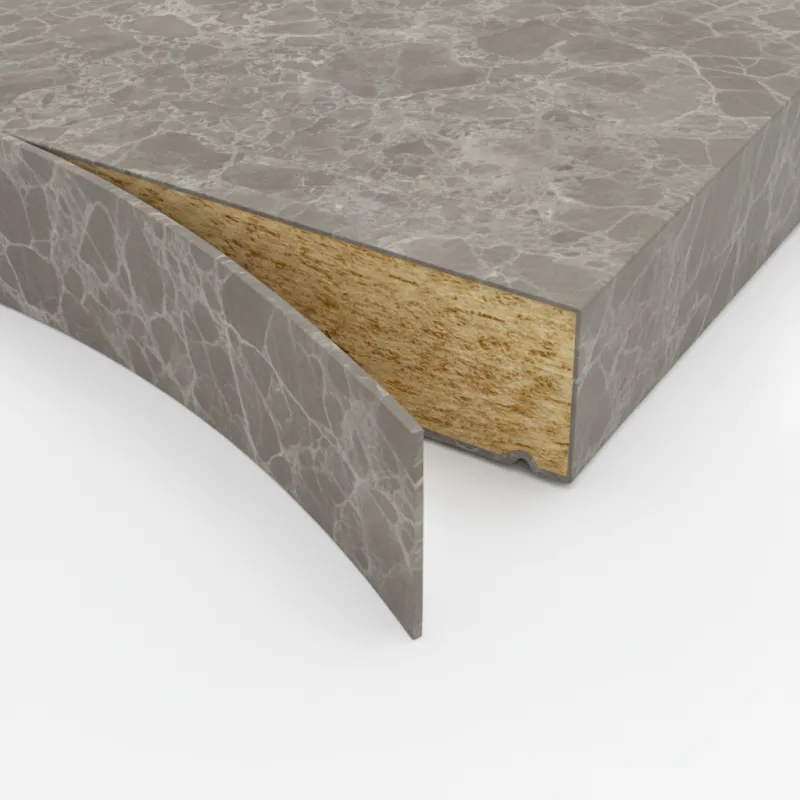 Chant ABS pour plan de travail EGGER Marbre Siena gris / F095