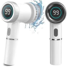 Brosse de nettoyage rotative électrique / Blanche