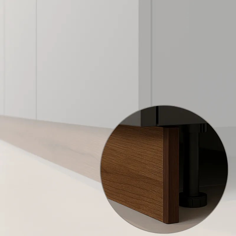 Embout de plinthe de cuisine en plastique / Marron foncé