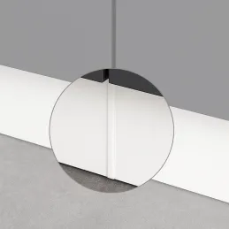 Raccord linéaire pour plinthe de cuisine en plastique 126 / Blanc