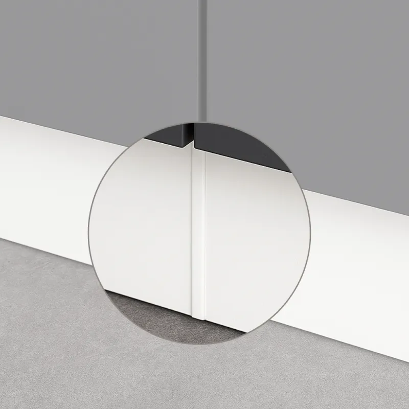 Raccord linéaire pour plinthe de cuisine en plastique 126 / Blanc