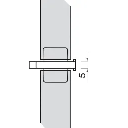 Raccord linéaire pour plinthe de cuisine en plastique 126 / Noir