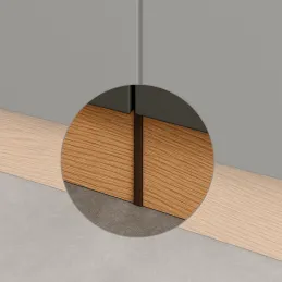 Raccord linéaire pour plinthe de cuisine en plastique 126 / Marron foncé