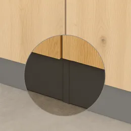 Raccord linéaire pour plinthe de cuisine en plastique / Anthracite