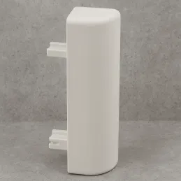 Raccord d’angle pour plinthe de cuisine en plastique / Blanc
