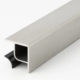 Raccord d’angle à 90° pour plinthe de cuisine / Aluminium brossé