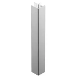 Raccord d’angle à 90° pour plinthe de cuisine / Aluminium brossé