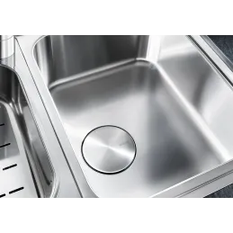 Cache en acier inoxydable pour bonde – Capflow pour éviers en grès