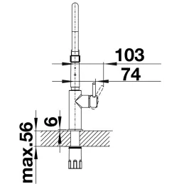 Mitigeur Blanco CATRIS S FLEXO / chromé / douchette avec inverseur
