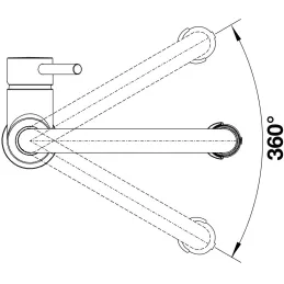 Mitigeur Blanco CATRIS S FLEXO / chromé / douchette avec inverseur