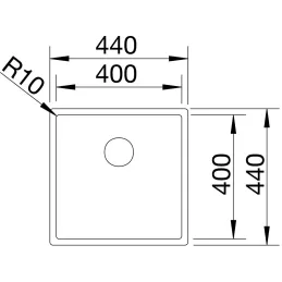 Évier en acier inoxydable Blanco CLARON 400-U