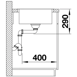 Évier en acier inoxydable Blanco CLARON 400- IF DURINOX