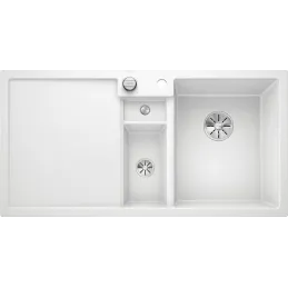 Évier en grès Blanco COLLECTIS 6 S avec commande d’évacuation excentrée / Blanc