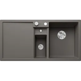 Évier en grès Blanco COLLECTIS 6 S avec commande excentrique / Gris volcan