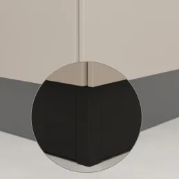 Raccord d’angle à 90° pour plinthe de cuisine / Noir mat