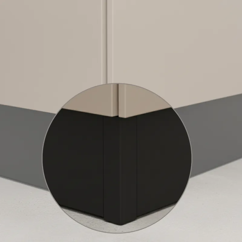 Raccord d’angle à 90° pour plinthe de cuisine / Noir mat