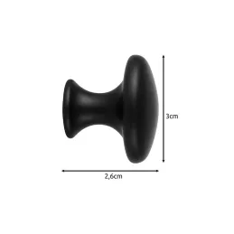 Bouton de meuble XENA / Noir mat