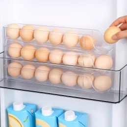 Lot de 2 organiseurs à œufs pour réfrigérateur LUNIA / Transparent