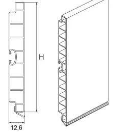 Plinthe de cuisine en plastique PAX / Blanc mat RAL 9010