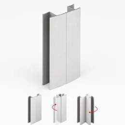 Raccord flexible pour socle PAX – de 90° à 270° / Aluminium brossé