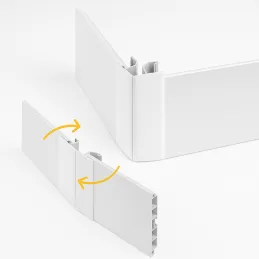 Raccord flexible pour socle PAX – de 90° à 270° / Aluminium brossé