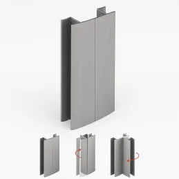 Raccord flexible pour plinthe PAX – 90° à 270° / Acier inoxydable brossé