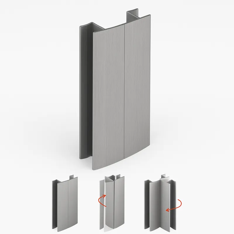 Raccord flexible pour plinthe PAX – 90° à 270° / Acier inoxydable brossé