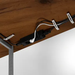 Attache-câbles de bureau unilatérale / Grise