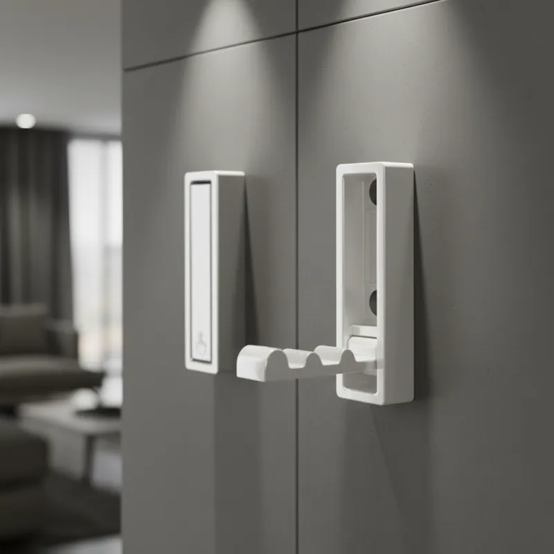 Porte-manteau rabattable TOREO / Blanc mat