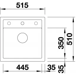 Évier en grès Blanco DALAGO 5 avec commande excentrée / Anthracite