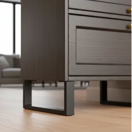 Set 2 pieds de meuble SIMONE / Noir mat