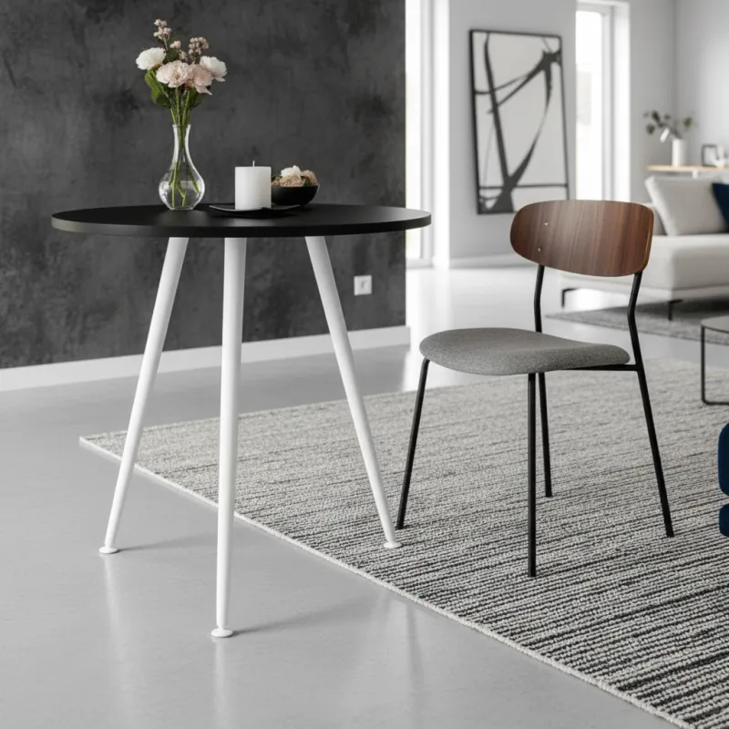 Pied de table inclinable CUBIC / Blanc mat