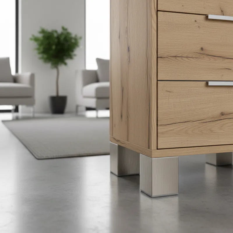 Pied de meuble XANA / Imitation inox
