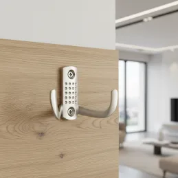 Patère murale BRUNO Mini / Nickel satiné