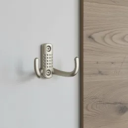 Patère murale BRUNO Mini / Nickel satiné