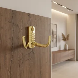 Porte-manteau mural BRUNO Mini / Dor brillant