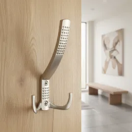 Portemanteau mural BRUNO Maxi / Nickel satiné