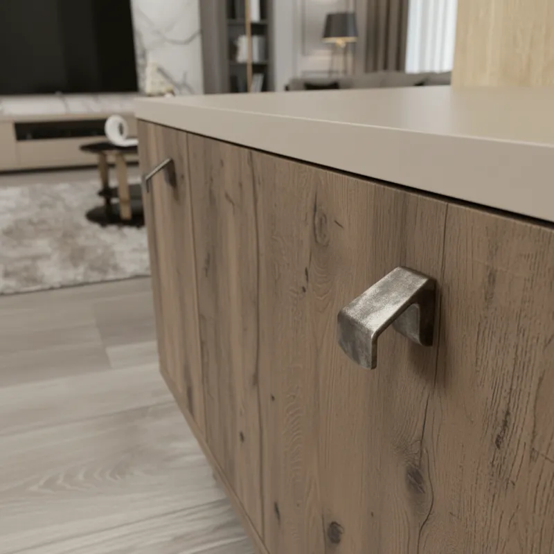 Bouton de meuble TREVOR / Argent vieilli