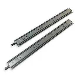 Coulisse télescopique à roulements avec verrouillage HEAVY 53 mm – forte charge – capacité de charge de 100 kg