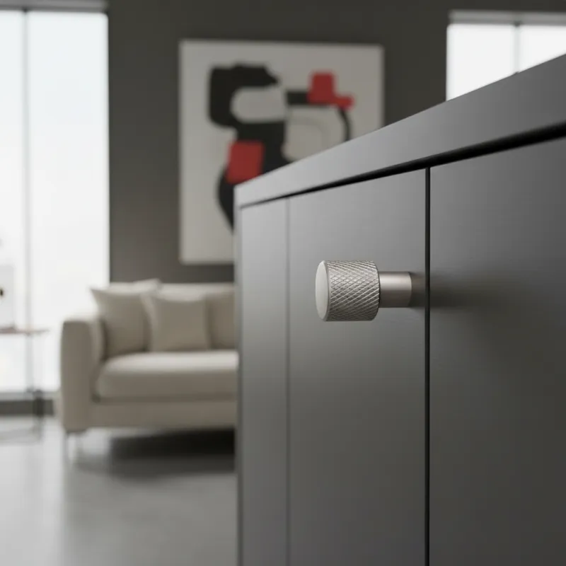Bouton INDUST I. / Acier inoxydable mat