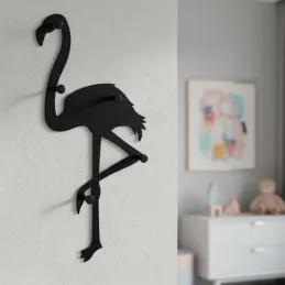 Patère murale FLAMINGO / Noir mat