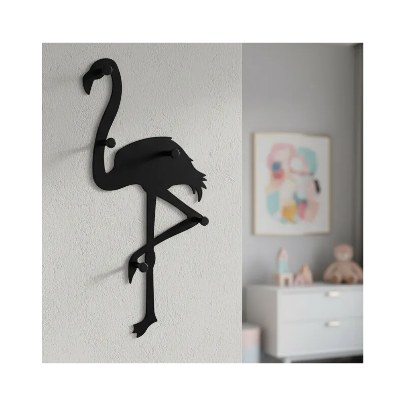 Patère murale FLAMINGO / Noir mat