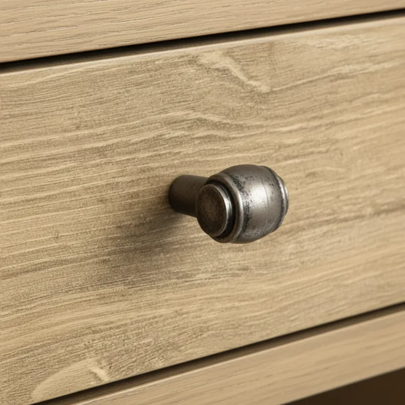 Bouton RUSTICALE / Vieil argent