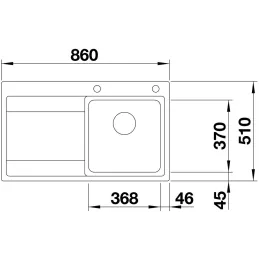 Évier en acier inoxydable Blanco DIVON II 45 S-IF