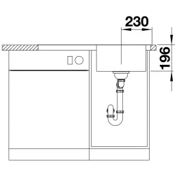 Évier en acier inoxydable Blanco DIVON II 45 S-IF