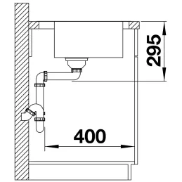 Évier en acier inoxydable Blanco DIVON II 45 S-IF