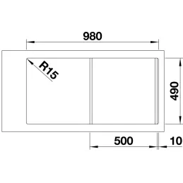 Évier en acier inoxydable Blanco DIVON II 5 S-IF